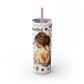 Affirmation Beauty -Skinny Tumbler with Straw, 20oz