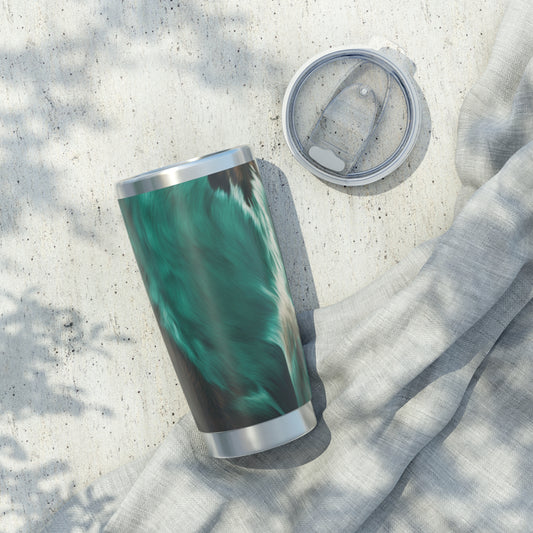 Cow Hide Teal Western Vagabond 20oz Tumbler