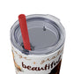 Affirmation Beauty -Skinny Tumbler with Straw, 20oz