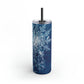 Midnight Sky Snowflakes Maars Maker Skinny Matte Tumbler, 20oz