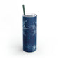 Midnight Sky Snowflakes Maars Maker Skinny Matte Tumbler, 20oz
