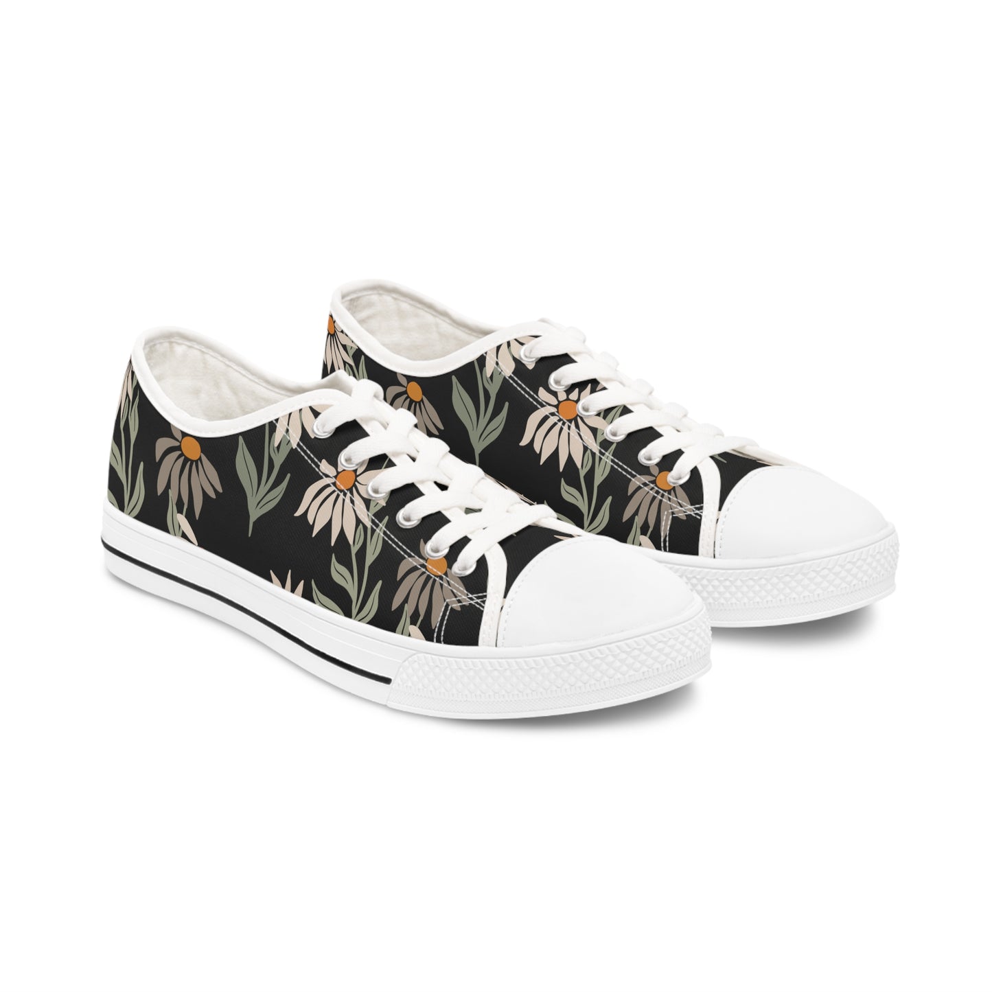 Floral-Women's Low Top Sneakers