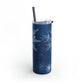 Midnight Sky Snowflakes Maars Maker Skinny Matte Tumbler, 20oz
