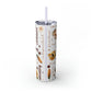 Affirmation Beauty -Skinny Tumbler with Straw, 20oz