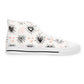 Black and Pink Hearts-Women's High Top Sneakers