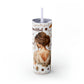 Affirmation Beauty -Skinny Tumbler with Straw, 20oz