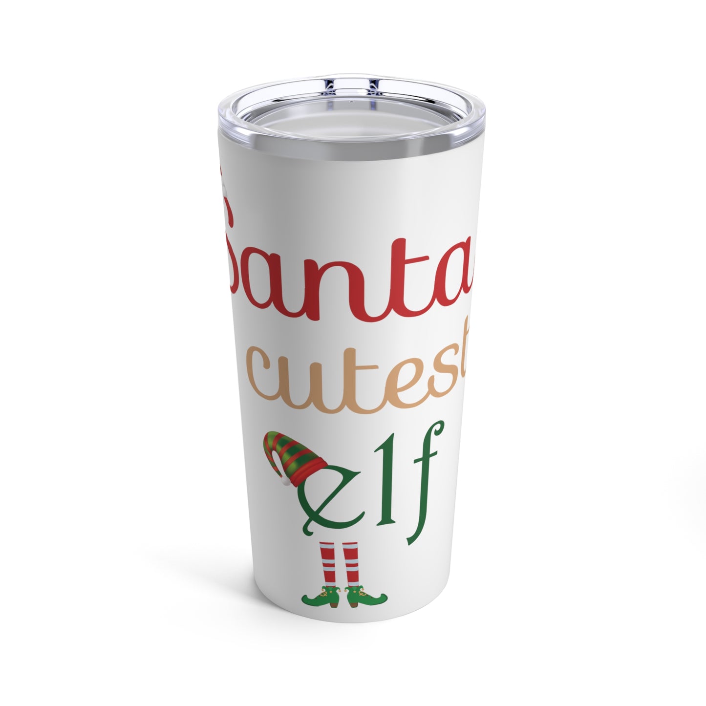 Santa's Cutest Elf Christmas Tumbler 20oz