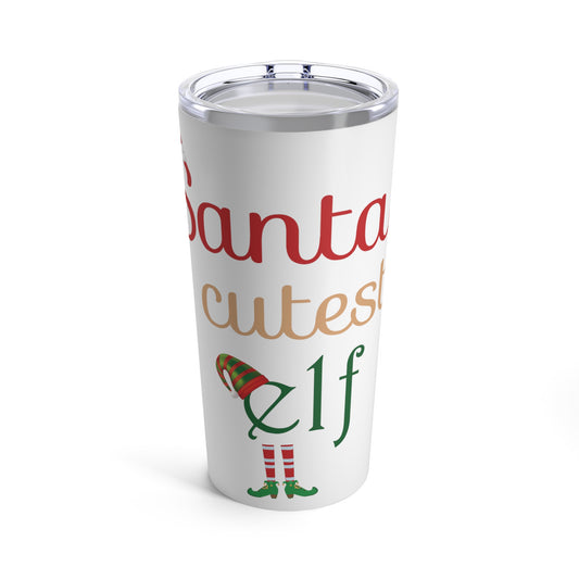 Santa's Cutest Elf Christmas Tumbler 20oz