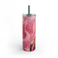 Glitter Pink Animal Maars Maker Skinny Matte Tumbler, 20oz