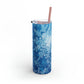 Sky Blue Snowflakes Maars Maker Skinny Matte Tumbler, 20oz