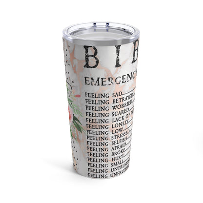 Bible Emergency Tumbler 20oz