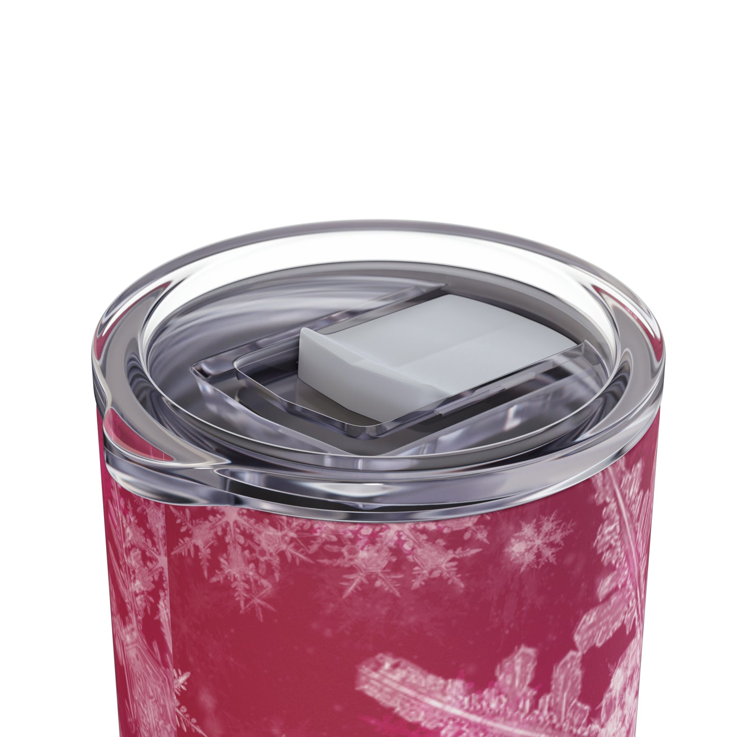 Pink Flamingo Snowflakes Maars Maker Skinny Matte Tumbler, 20oz