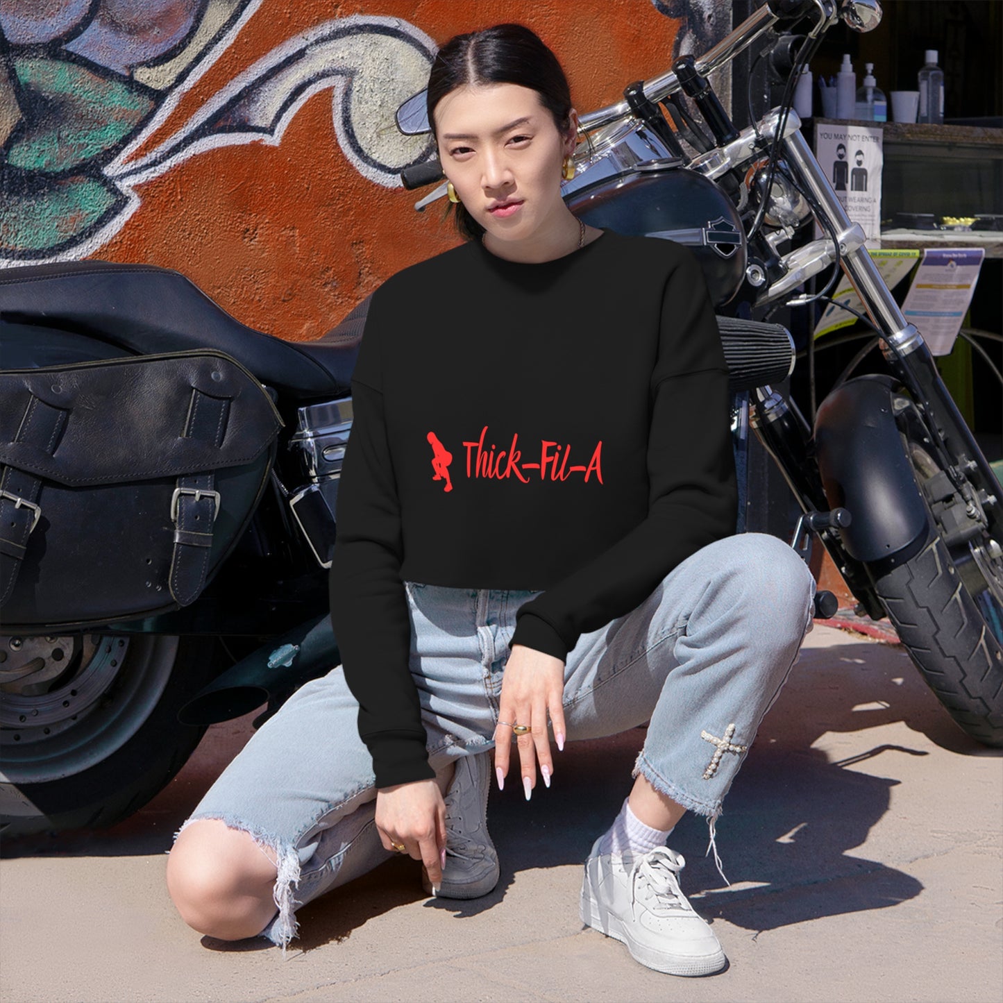 Thick-Fil-A Women's Cropped Sweatshirt