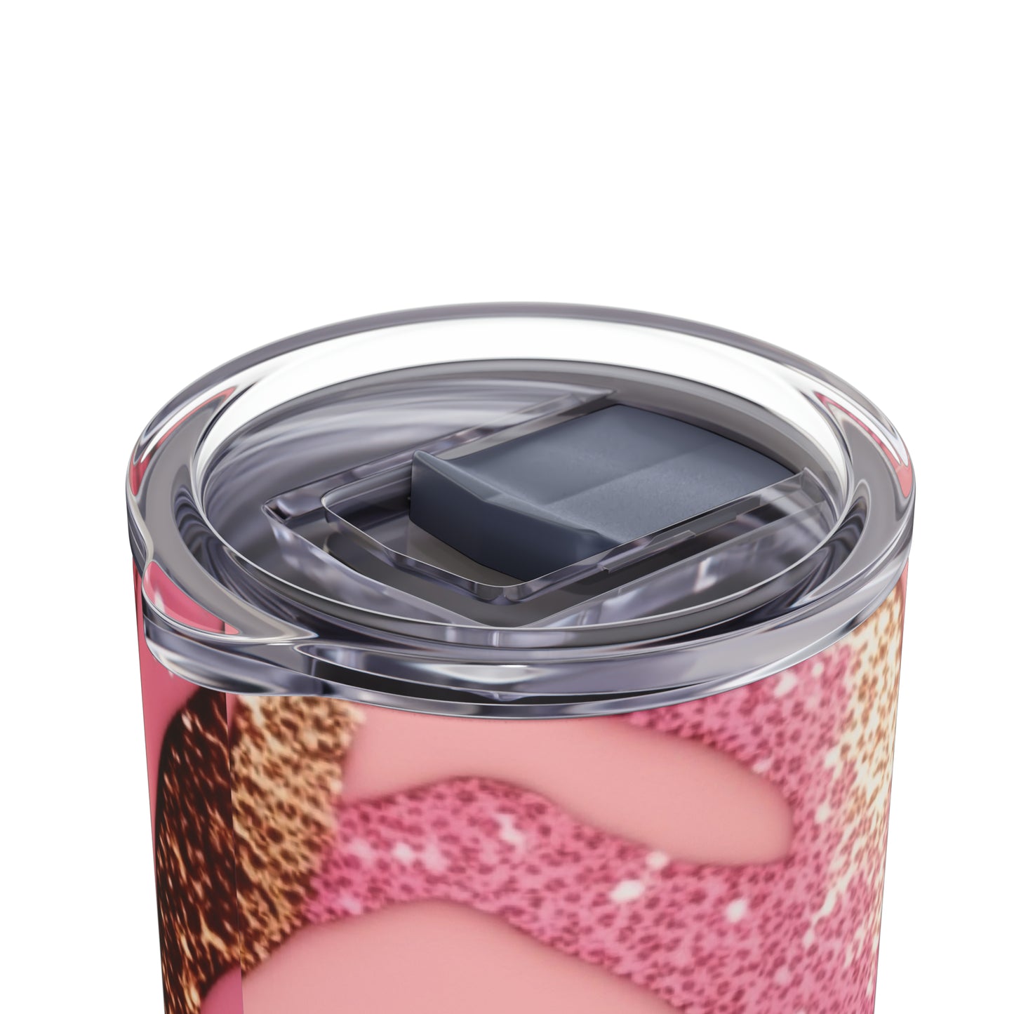 Glitter Pink Animal Maars Maker Skinny Matte Tumbler, 20oz