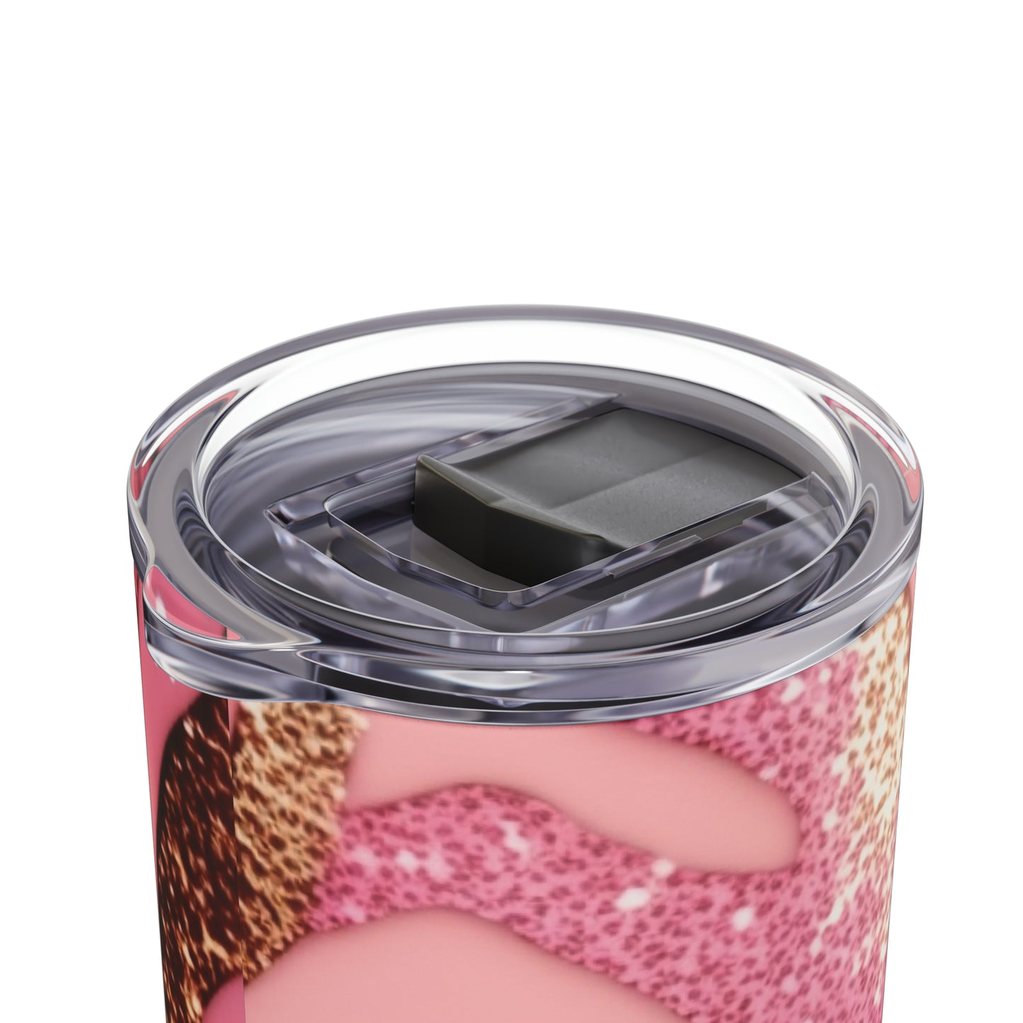 Glitter Pink Animal Maars Maker Skinny Matte Tumbler, 20oz