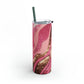 Glitter Pink Animal Maars Maker Skinny Matte Tumbler, 20oz