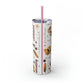 Affirmation Beauty -Skinny Tumbler with Straw, 20oz