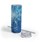 Sky Blue Snowflakes Maars Maker Skinny Matte Tumbler, 20oz