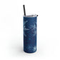 Midnight Sky Snowflakes Maars Maker Skinny Matte Tumbler, 20oz