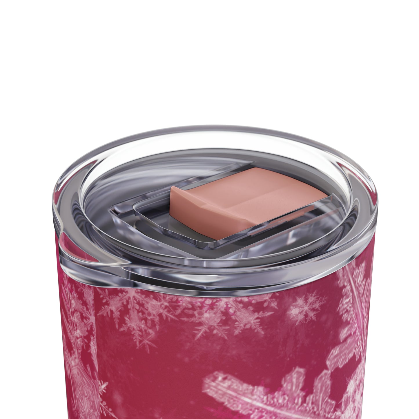 Pink Flamingo Snowflakes Maars Maker Skinny Matte Tumbler, 20oz