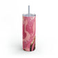 Glitter Pink Animal Maars Maker Skinny Matte Tumbler, 20oz
