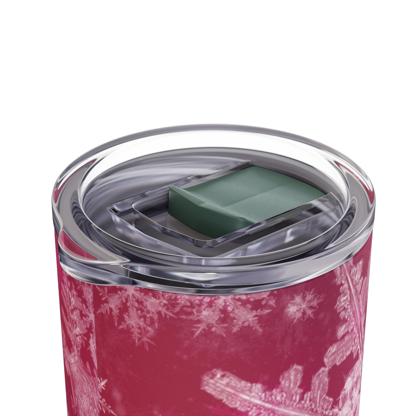 Pink Flamingo Snowflakes Maars Maker Skinny Matte Tumbler, 20oz