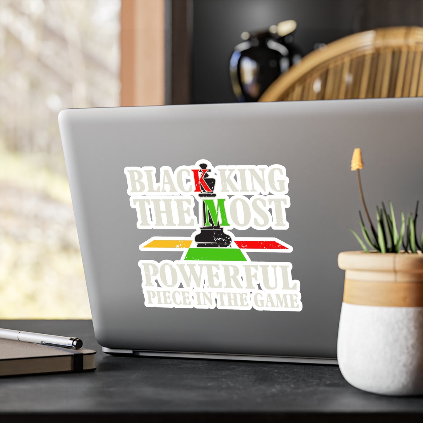 Black King the Most Powerful Piece In The Game Kiss-Cut Vinyl Decals
