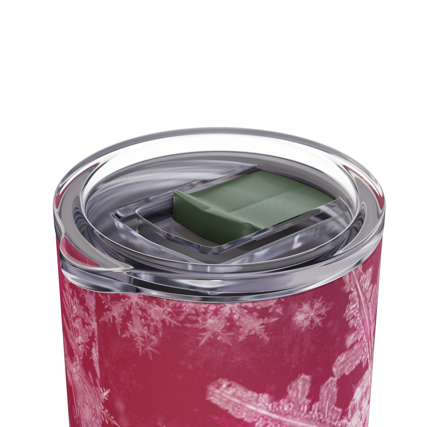 Pink Flamingo Snowflakes Maars Maker Skinny Matte Tumbler, 20oz