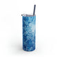 Sky Blue Snowflakes Maars Maker Skinny Matte Tumbler, 20oz