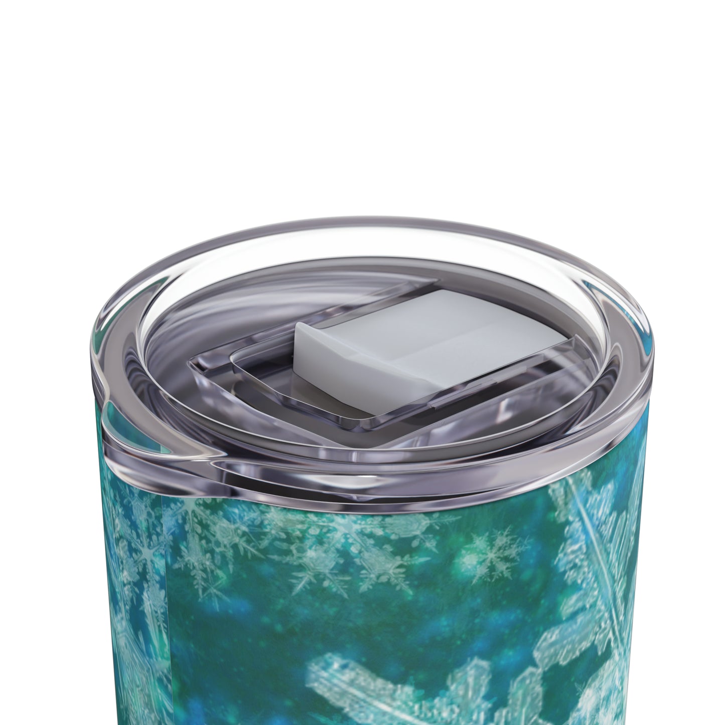 Emerald Green Snowflakes Maars Maker Skinny Matte Tumbler, 20oz