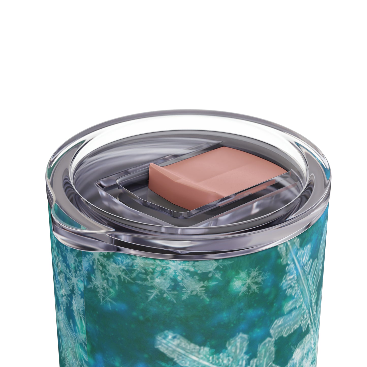 Emerald Green Snowflakes Maars Maker Skinny Matte Tumbler, 20oz