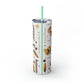 Affirmation Beauty -Skinny Tumbler with Straw, 20oz