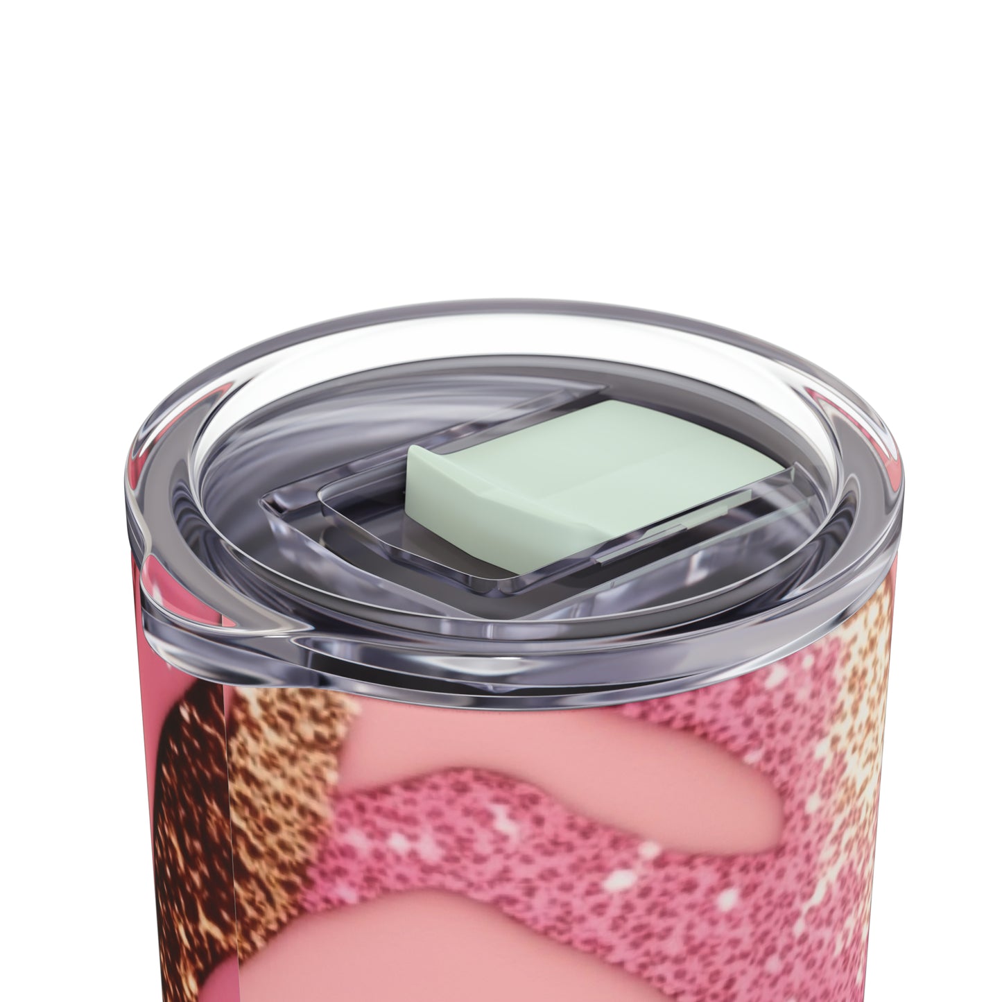 Glitter Pink Animal Maars Maker Skinny Matte Tumbler, 20oz