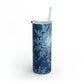 Midnight Sky Snowflakes Maars Maker Skinny Matte Tumbler, 20oz