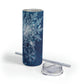 Midnight Sky Snowflakes Maars Maker Skinny Matte Tumbler, 20oz