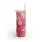 Glitter Pink Animal Maars Maker Skinny Matte Tumbler, 20oz