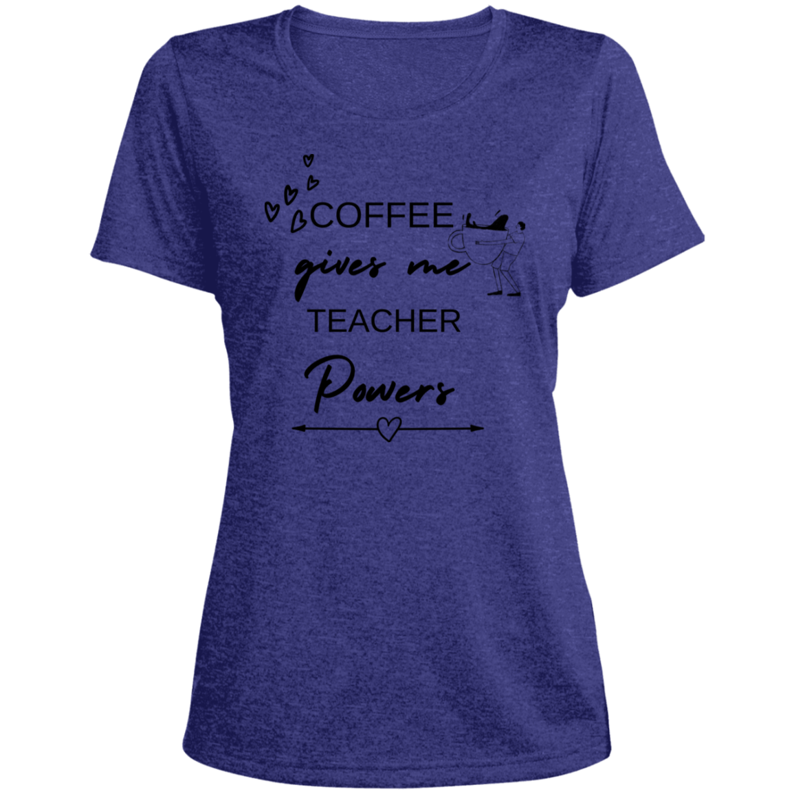 Back to School Ladies' Heather Scoop Neck Performance Tee For Teachers