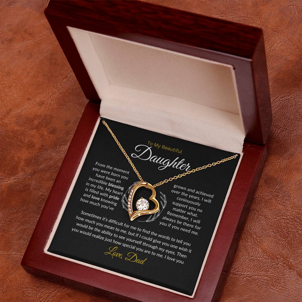 To My Daughter Necklace from Dad, Gift for Daughter from Dad, Father Daughter Necklace, Gifts to Daughter from Dad, Daughter Gift From Dad