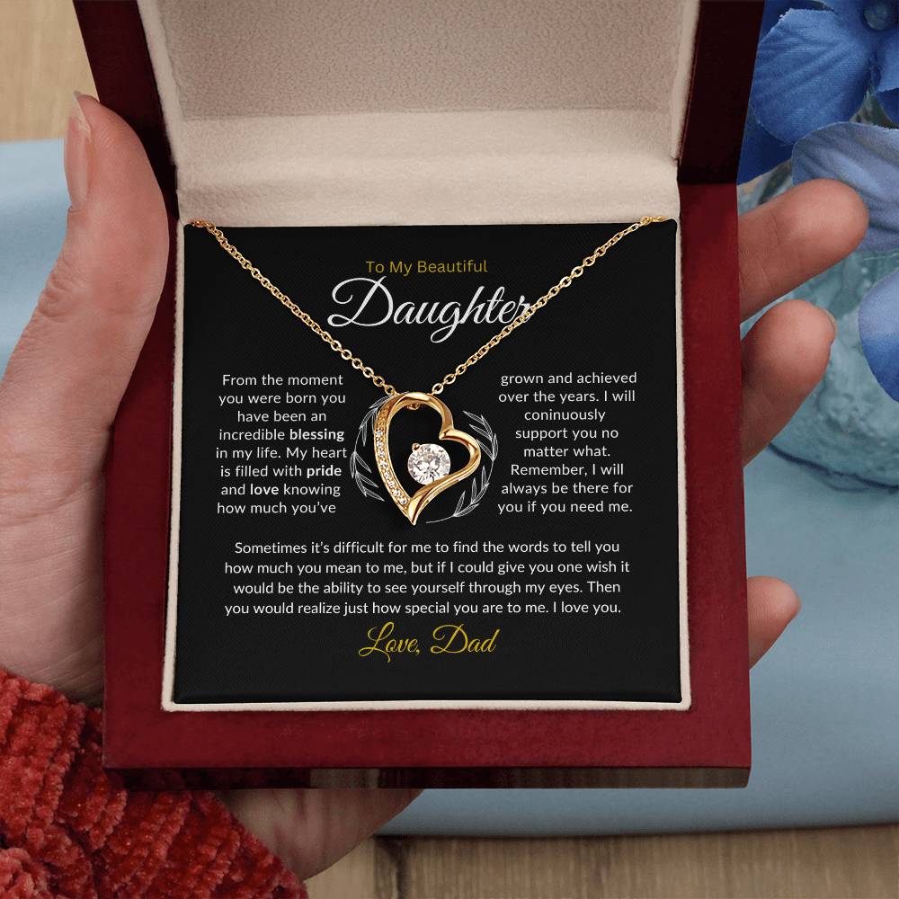 To My Daughter Necklace from Dad, Gift for Daughter from Dad, Father Daughter Necklace, Gifts to Daughter from Dad, Daughter Gift From Dad