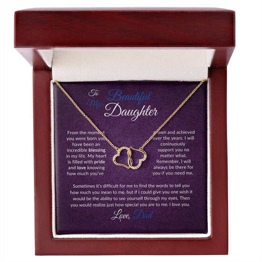 To My Daughter Necklace from Dad, Gift for Daughter from Dad, Father Daughter Necklace, Gifts to Daughter from Dad, Daughter Gift From Dad Title