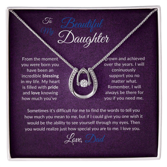 To My Daughter Necklace from Dad, Gift for Daughter from Dad, Father Daughter Necklace, Gifts to Daughter from Dad, Daughter Gift From Dad Title