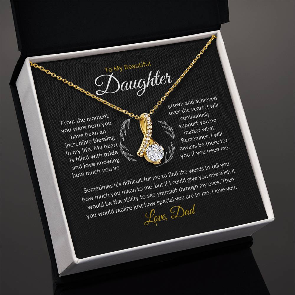 To My Daughter Necklace from Dad, Gift for Daughter from Dad, Father Daughter Necklace, Gifts to Daughter from Dad, Daughter Gift From Dad