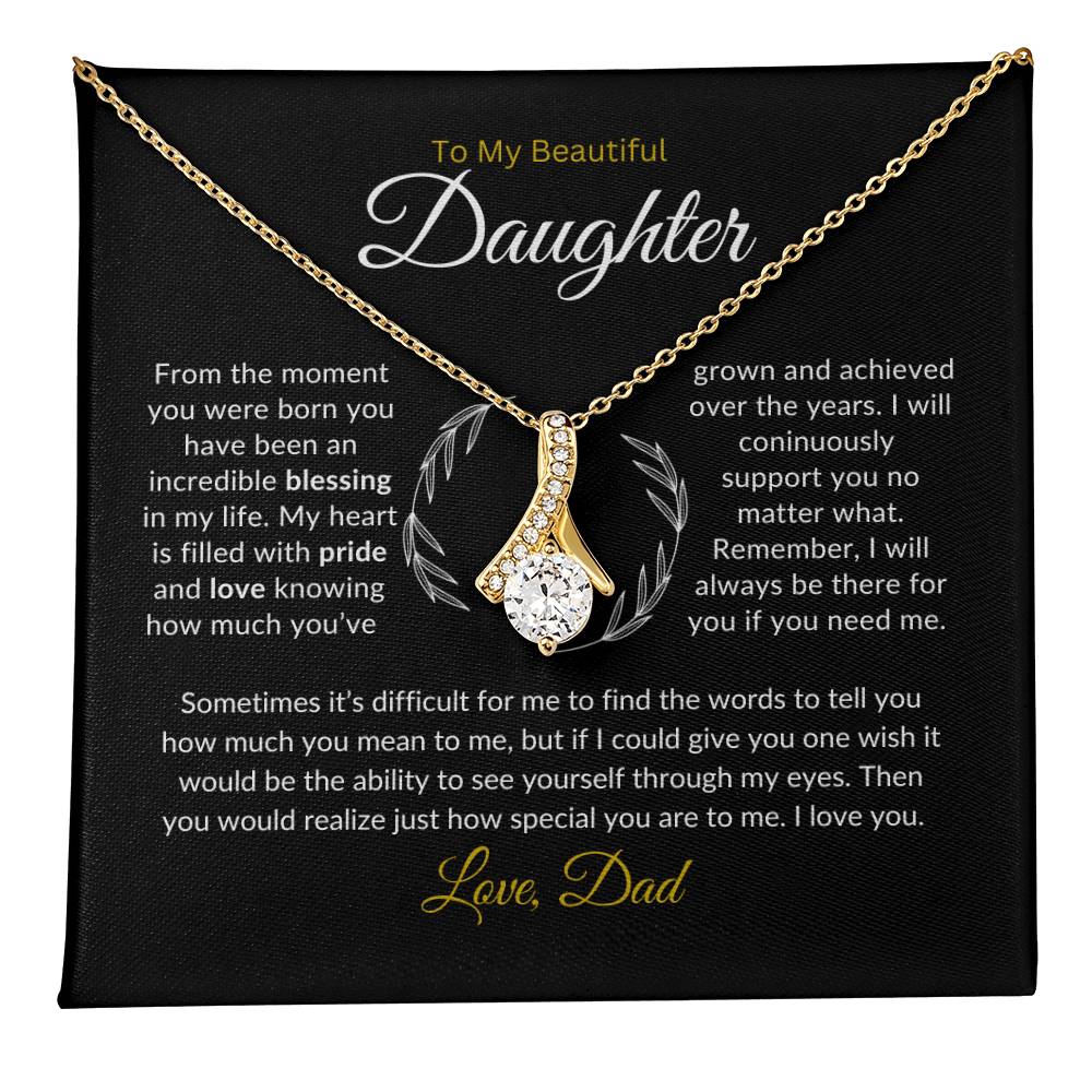 To My Daughter Necklace from Dad, Gift for Daughter from Dad, Father Daughter Necklace, Gifts to Daughter from Dad, Daughter Gift From Dad