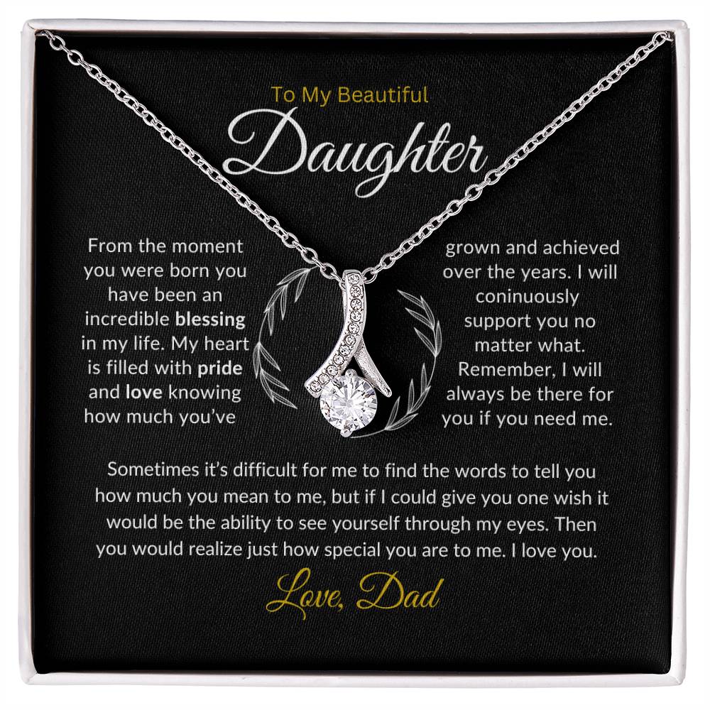 To My Daughter Necklace from Dad, Gift for Daughter from Dad, Father Daughter Necklace, Gifts to Daughter from Dad, Daughter Gift From Dad