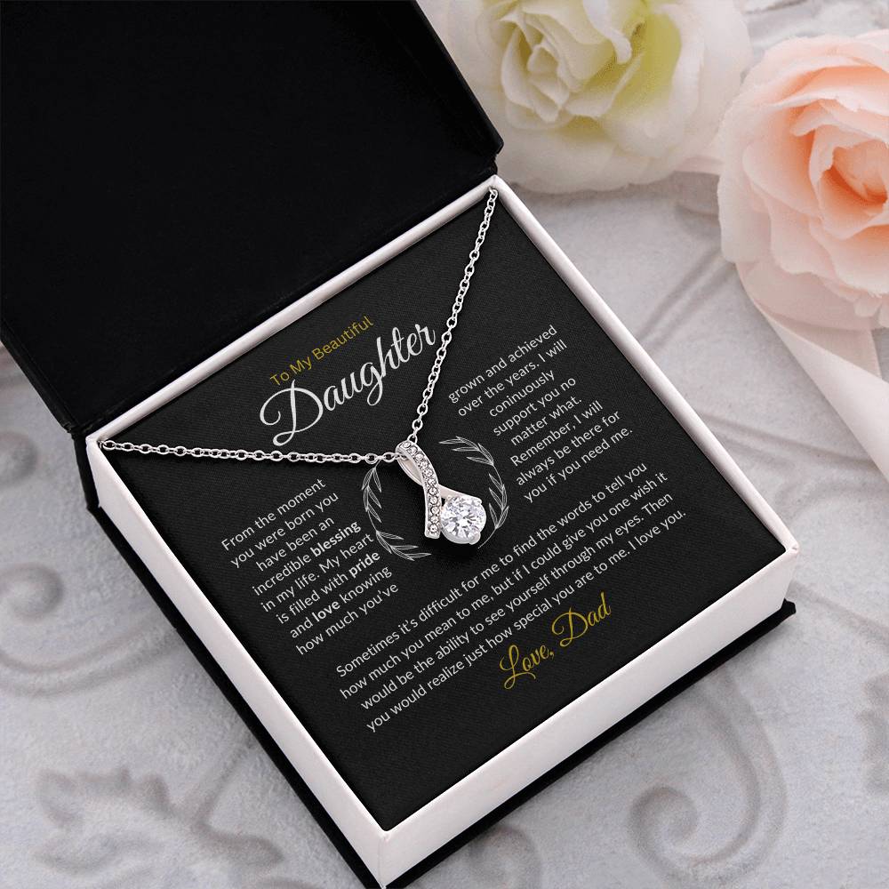 To My Daughter Necklace from Dad, Gift for Daughter from Dad, Father Daughter Necklace, Gifts to Daughter from Dad, Daughter Gift From Dad