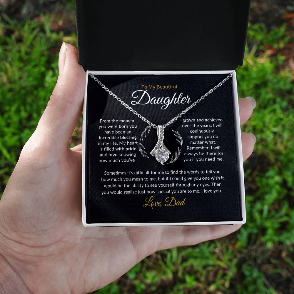 To My Daughter Necklace from Dad, Gift for Daughter from Dad, Father Daughter Necklace, Gifts to Daughter from Dad, Daughter Gift From Dad