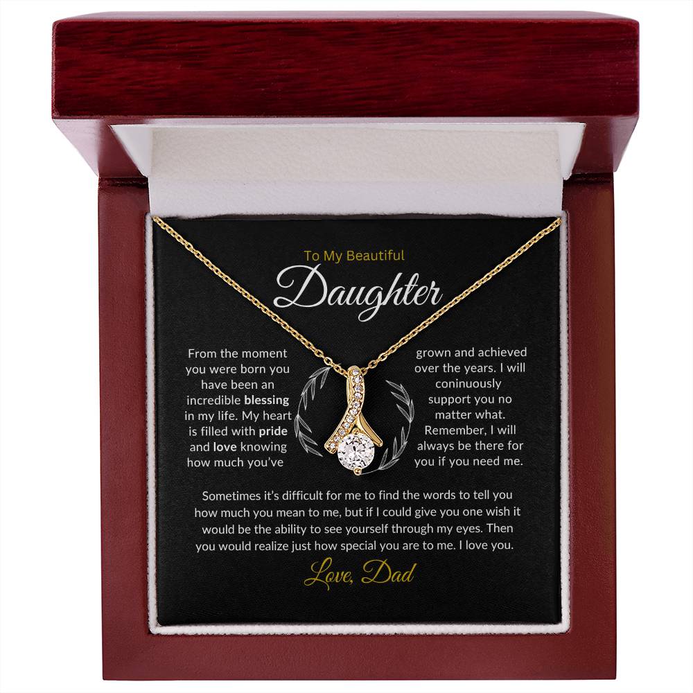 To My Daughter Necklace from Dad, Gift for Daughter from Dad, Father Daughter Necklace, Gifts to Daughter from Dad, Daughter Gift From Dad