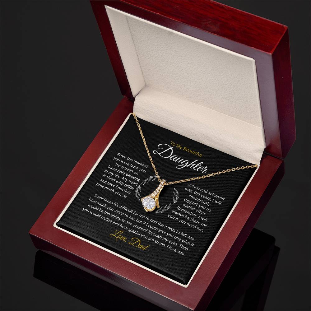 To My Daughter Necklace from Dad, Gift for Daughter from Dad, Father Daughter Necklace, Gifts to Daughter from Dad, Daughter Gift From Dad