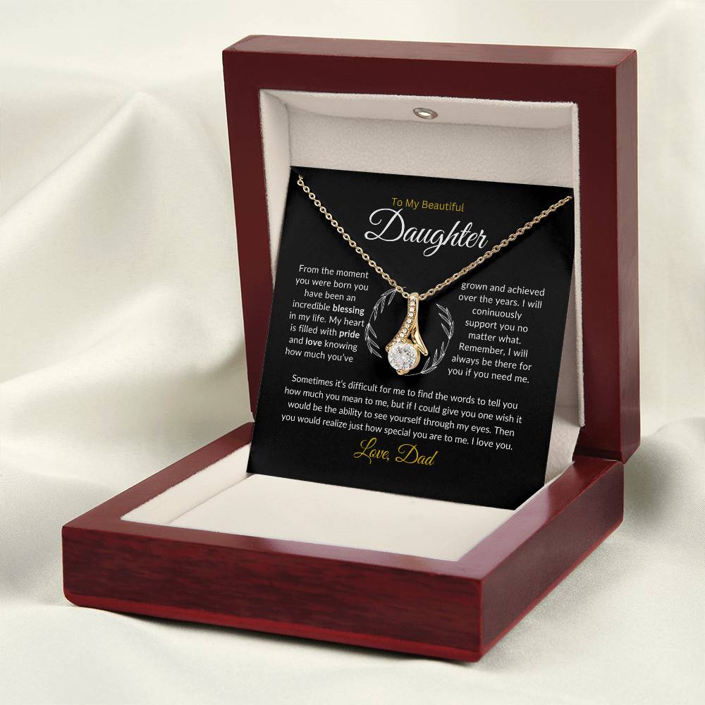 To My Daughter Necklace from Dad, Gift for Daughter from Dad, Father Daughter Necklace, Gifts to Daughter from Dad, Daughter Gift From Dad