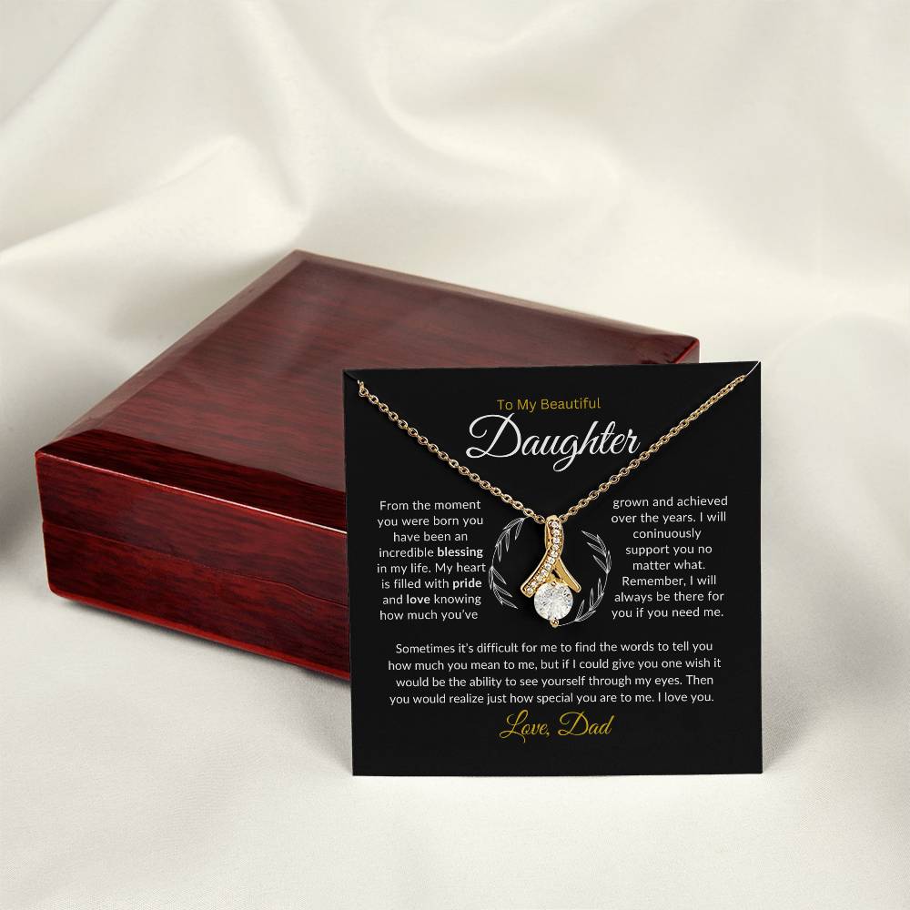 To My Daughter Necklace from Dad, Gift for Daughter from Dad, Father Daughter Necklace, Gifts to Daughter from Dad, Daughter Gift From Dad